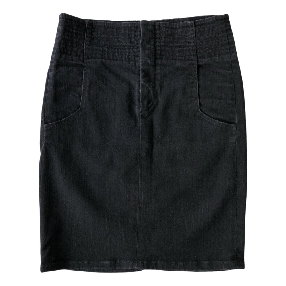 Helmut Lang Black Denim Skirt